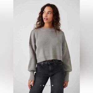 Free People Easy Street Crop Pullover